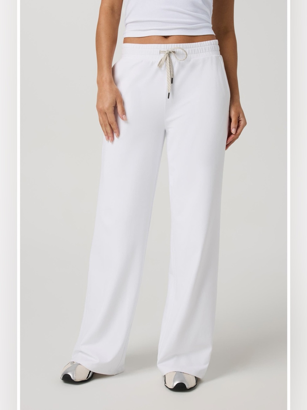 Vuori Halo Essential Wide Leg Sweatpants White